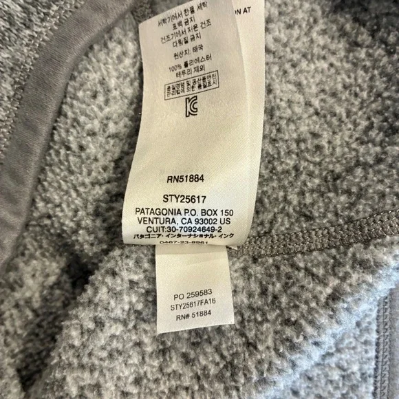 Patagonia Better Sweater Grey Fleece 1/4 quarter Zip Pullover Women's Size M - Picture 13 of 14